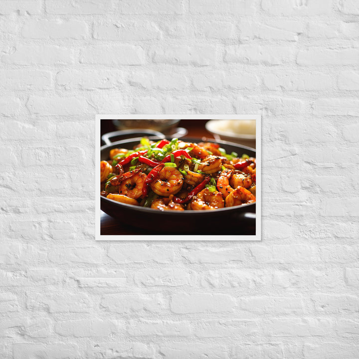 Kung Pao Shrimp Framed poster 🤤 from Yumify.AI