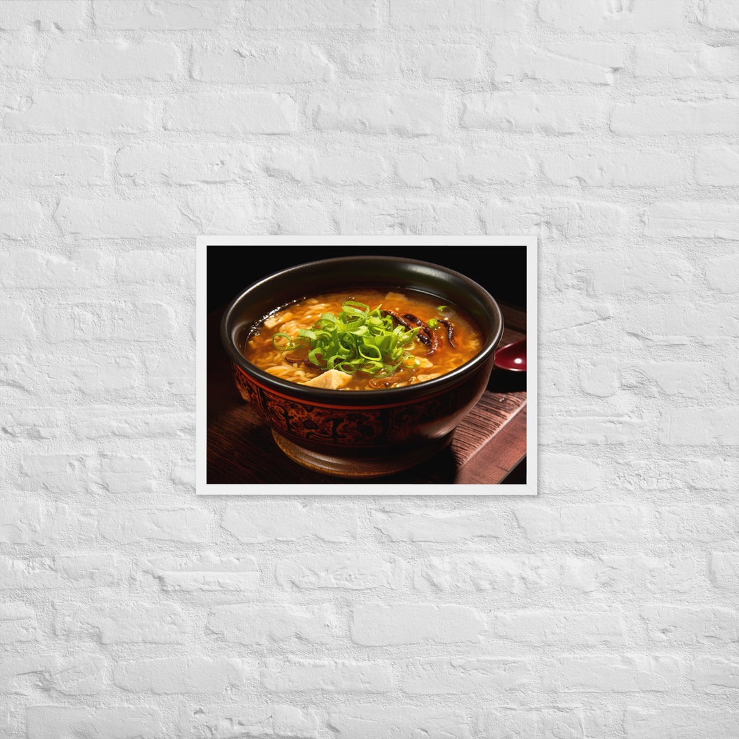 Hot and Sour Soup Framed poster 🤤 from Yumify.AI