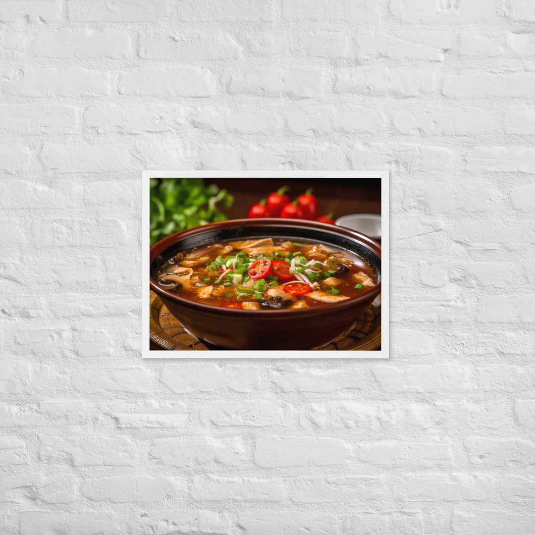 Hot and Sour Soup Framed poster 🤤 from Yumify.AI