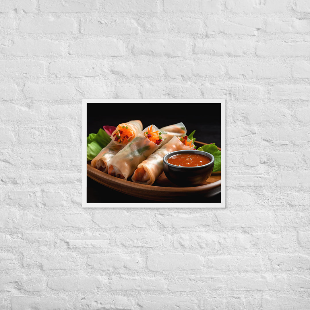 Spring Rolls Framed poster 🤤 from Yumify.AI