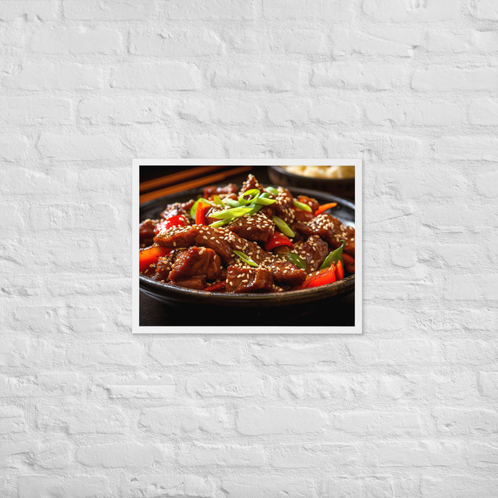 Mongolian Beef Framed poster 🤤 from Yumify.AI