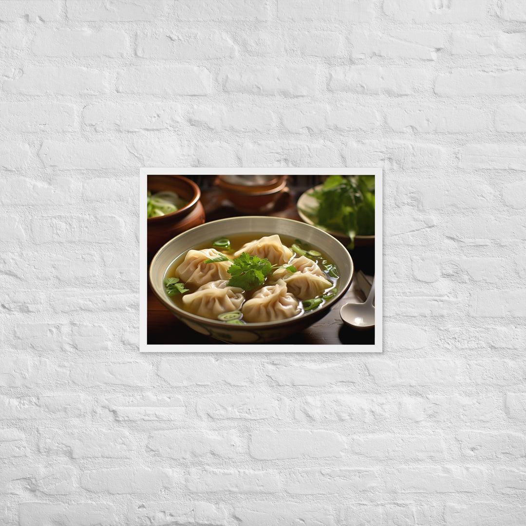 Wonton Soup Framed poster 🤤 from Yumify.AI