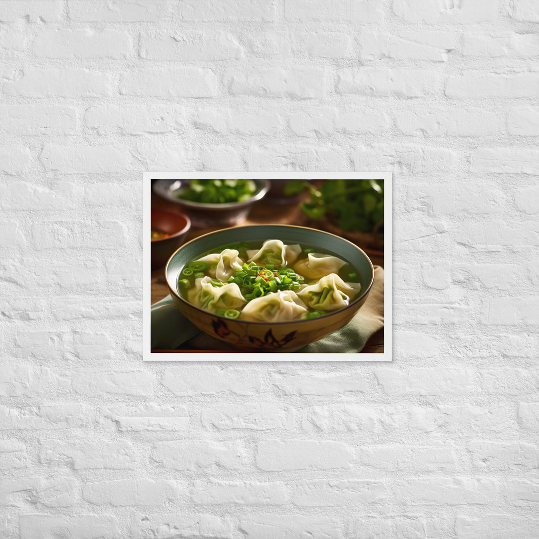 Wonton Soup Framed poster 🤤 from Yumify.AI