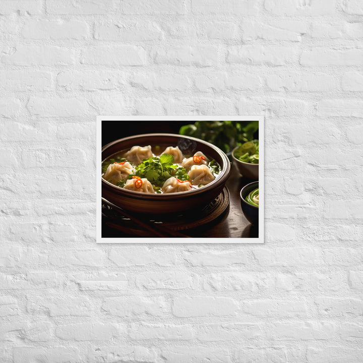 Wonton Soup Framed poster 🤤 from Yumify.AI