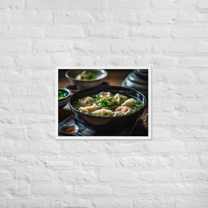 Wonton Soup Framed poster 🤤 from Yumify.AI