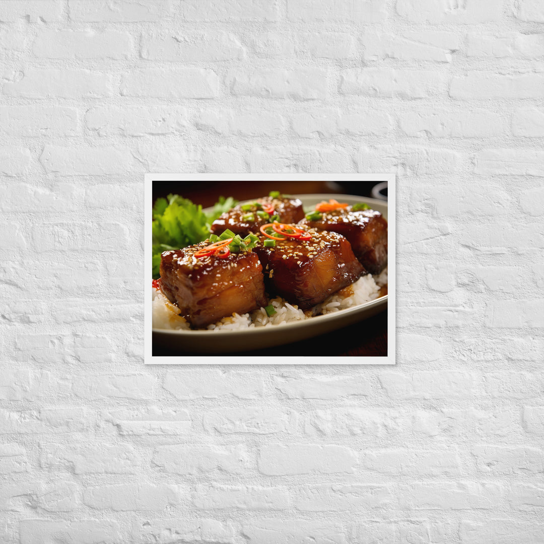 Braised Pork Belly Framed poster 🤤 from Yumify.AI