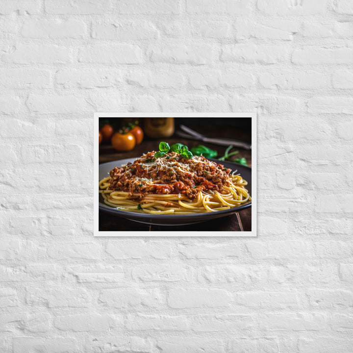 Spaghetti Bolognese Framed poster 🤤 from Yumify.AI