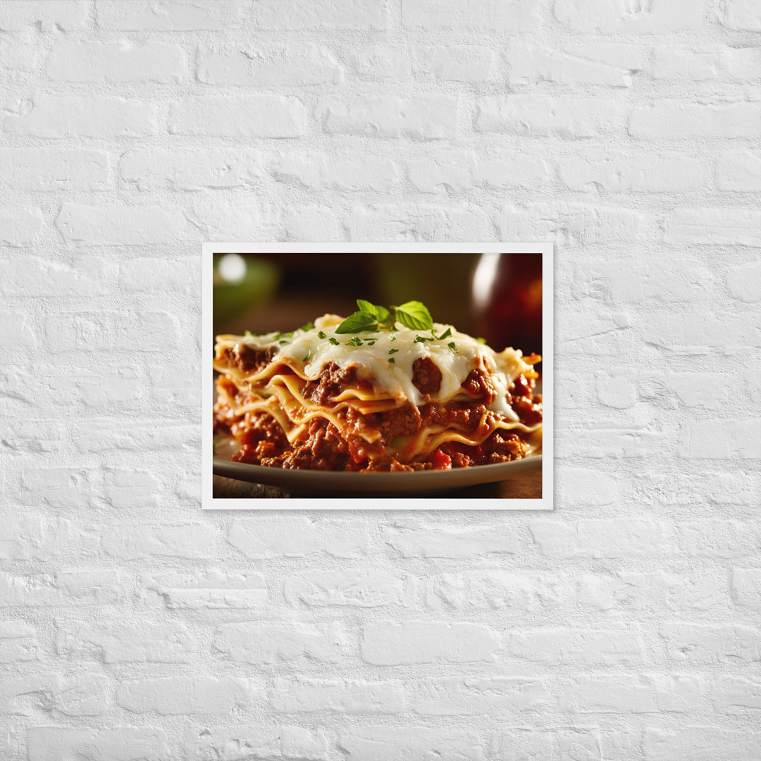 Lasagna Framed poster 🤤 from Yumify.AI