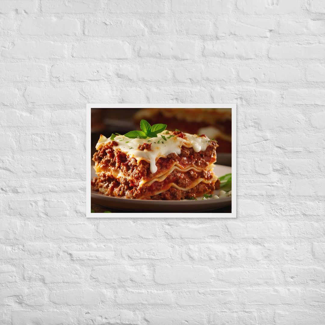 Lasagna Framed poster 🤤 from Yumify.AI