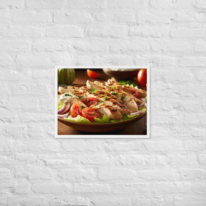 Lebanese Chicken Shawarma Salad Framed poster 🤤 from Yumify.AI