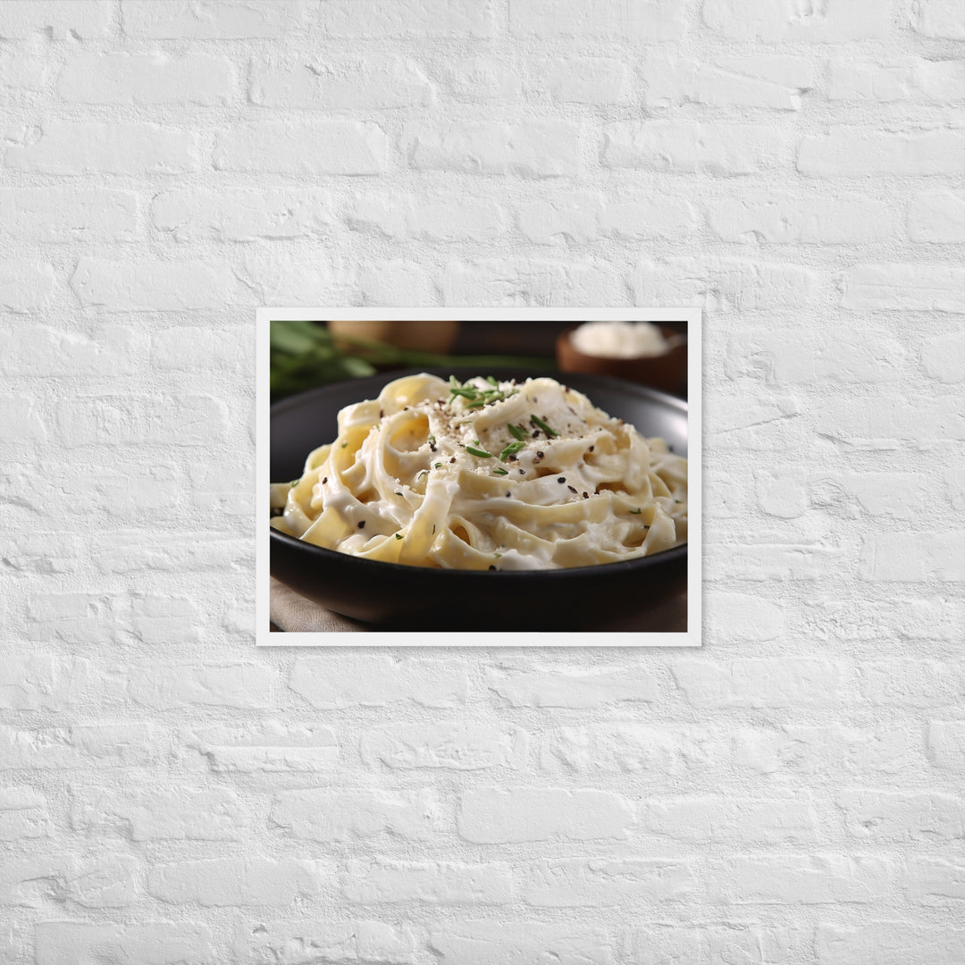 Fettuccine Alfredo Framed poster 🤤 from Yumify.AI