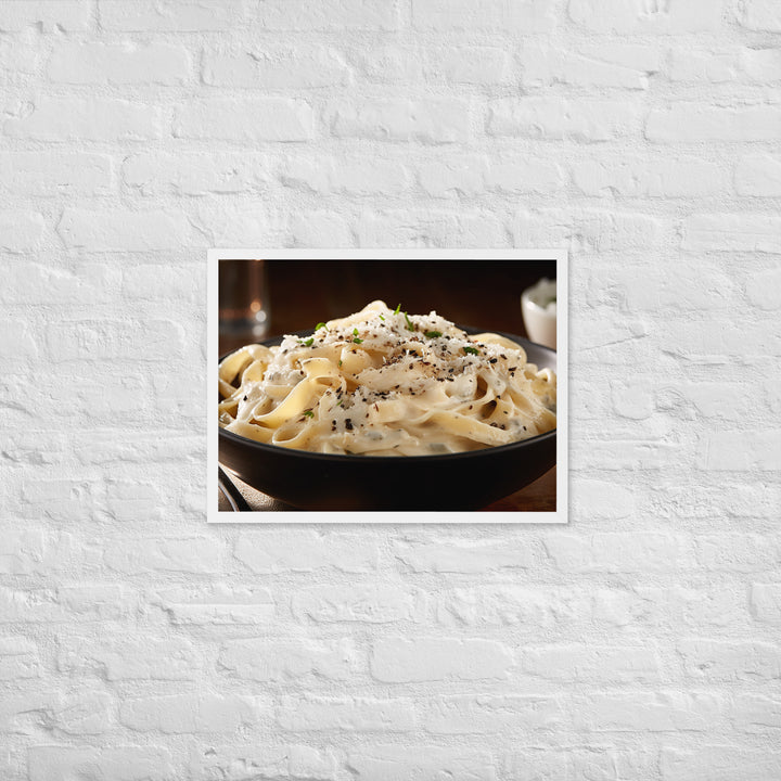 Fettuccine Alfredo Framed poster 🤤 from Yumify.AI