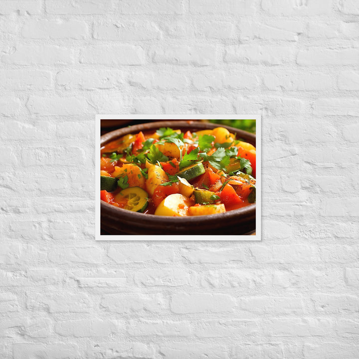 Moroccan Vegetable Stew Framed poster 🤤 from Yumify.AI