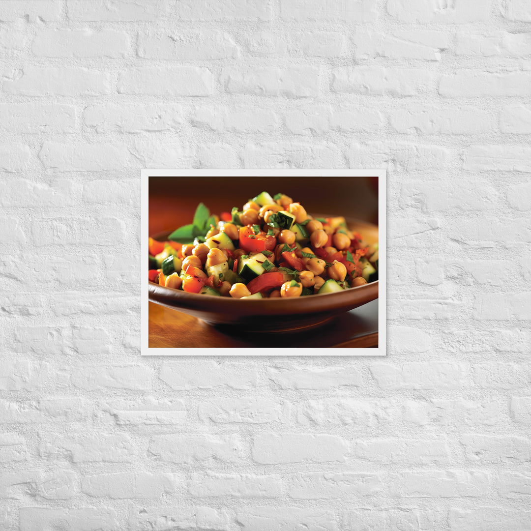 Moroccan Chickpea Salad Framed poster 🤤 from Yumify.AI