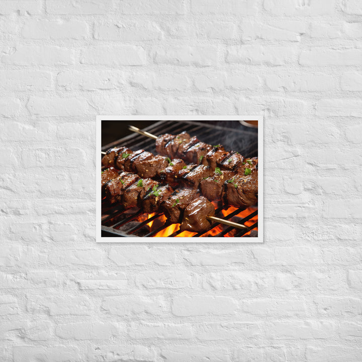 Beef Kebabs Framed poster 🤤 from Yumify.AI