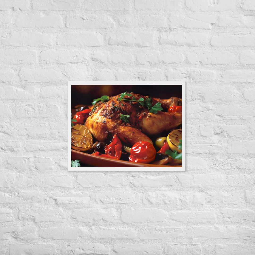 Moroccan Spiced Roasted Chicken Framed poster 🤤 from Yumify.AI