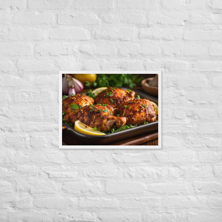 Moroccan Spiced Roasted Chicken Framed poster 🤤 from Yumify.AI