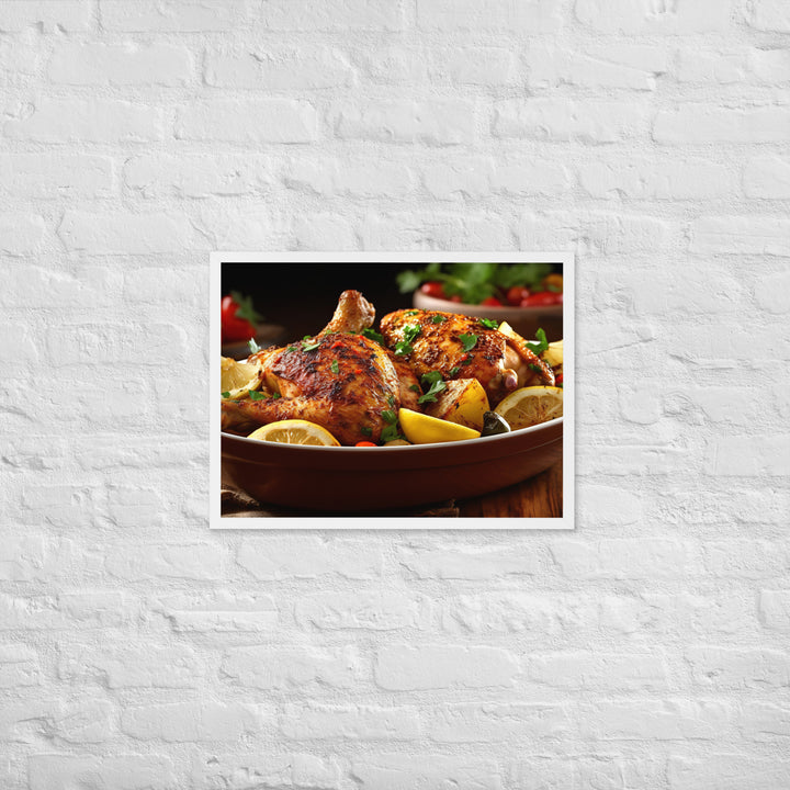 Moroccan Spiced Roasted Chicken Framed poster 🤤 from Yumify.AI