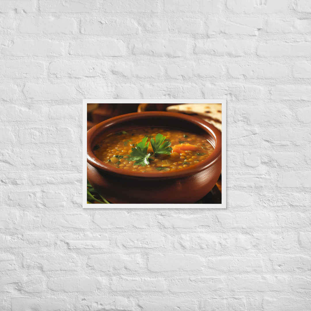 Moroccan Lentil Soup Framed poster 🤤 from Yumify.AI