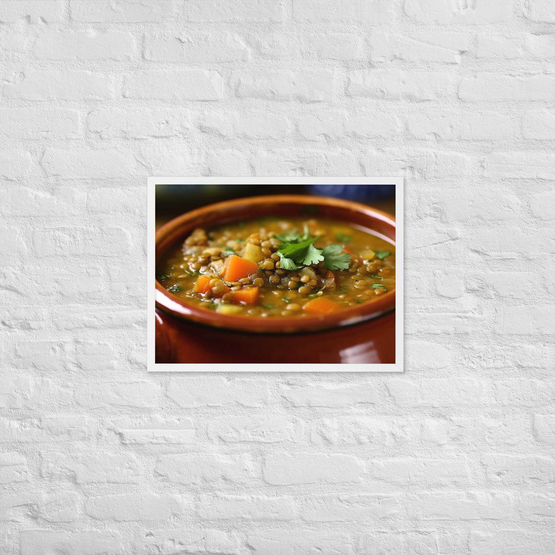 Moroccan Lentil Soup Framed poster 🤤 from Yumify.AI