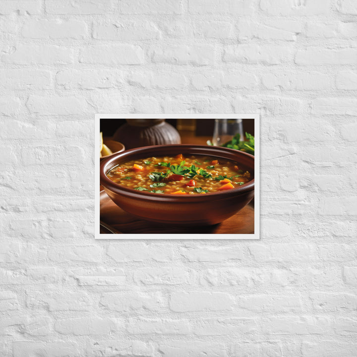 Moroccan Lentil Soup Framed poster 🤤 from Yumify.AI