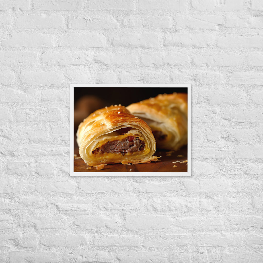 Sausage Roll Framed poster 🤤 from Yumify.AI