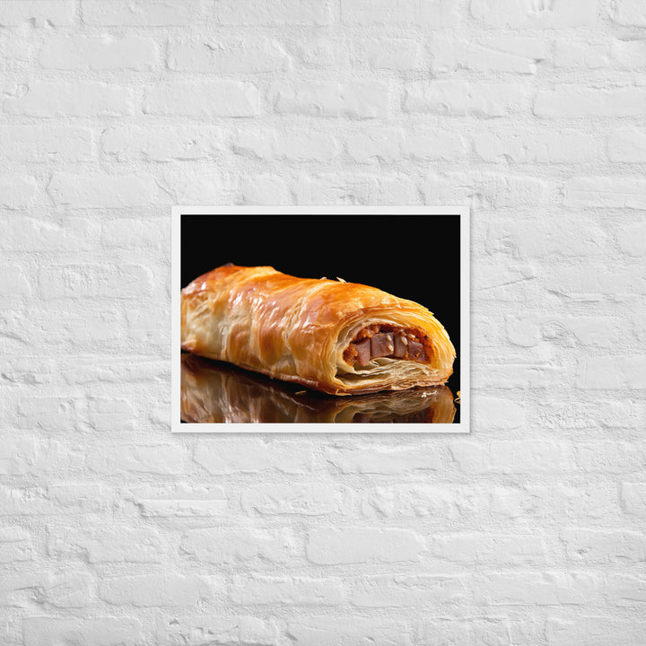 Sausage Roll Framed poster 🤤 from Yumify.AI