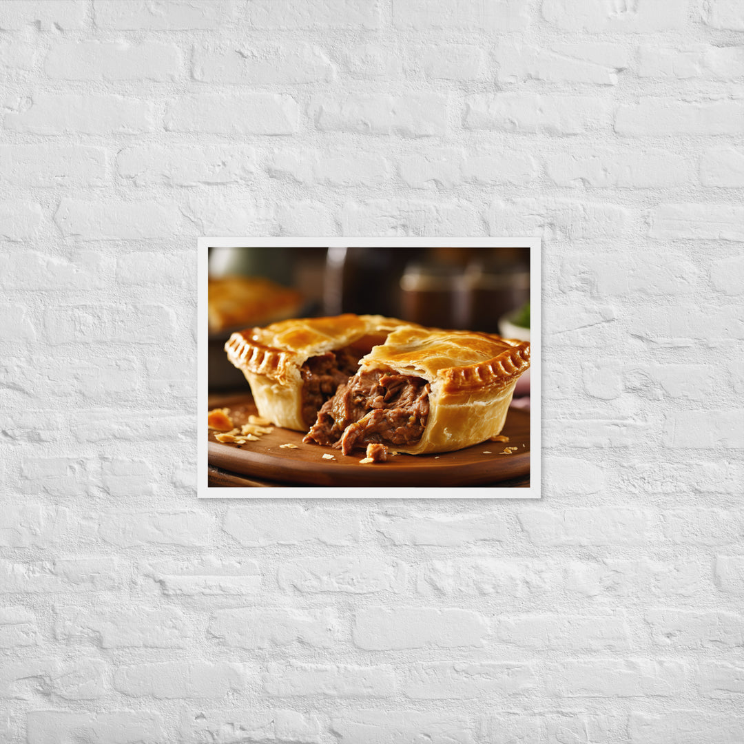 Meat Pie Framed poster 🤤 from Yumify.AI