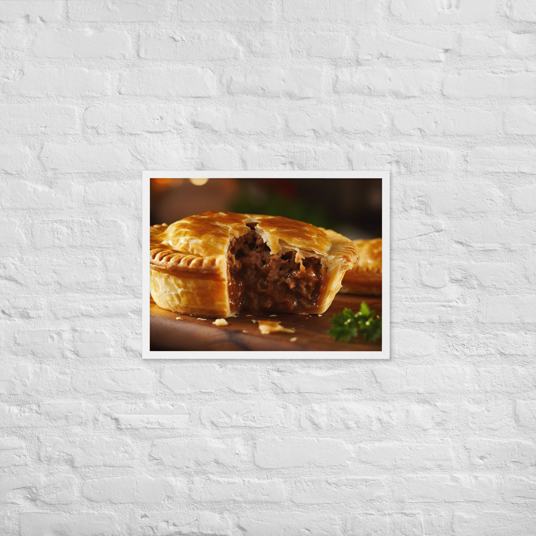 Meat Pie Framed poster 🤤 from Yumify.AI