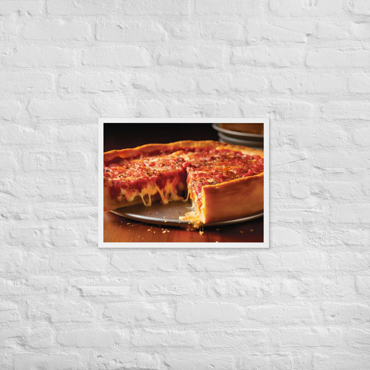 Chicago Deep Dish Pizza Framed poster 🤤 from Yumify.AI