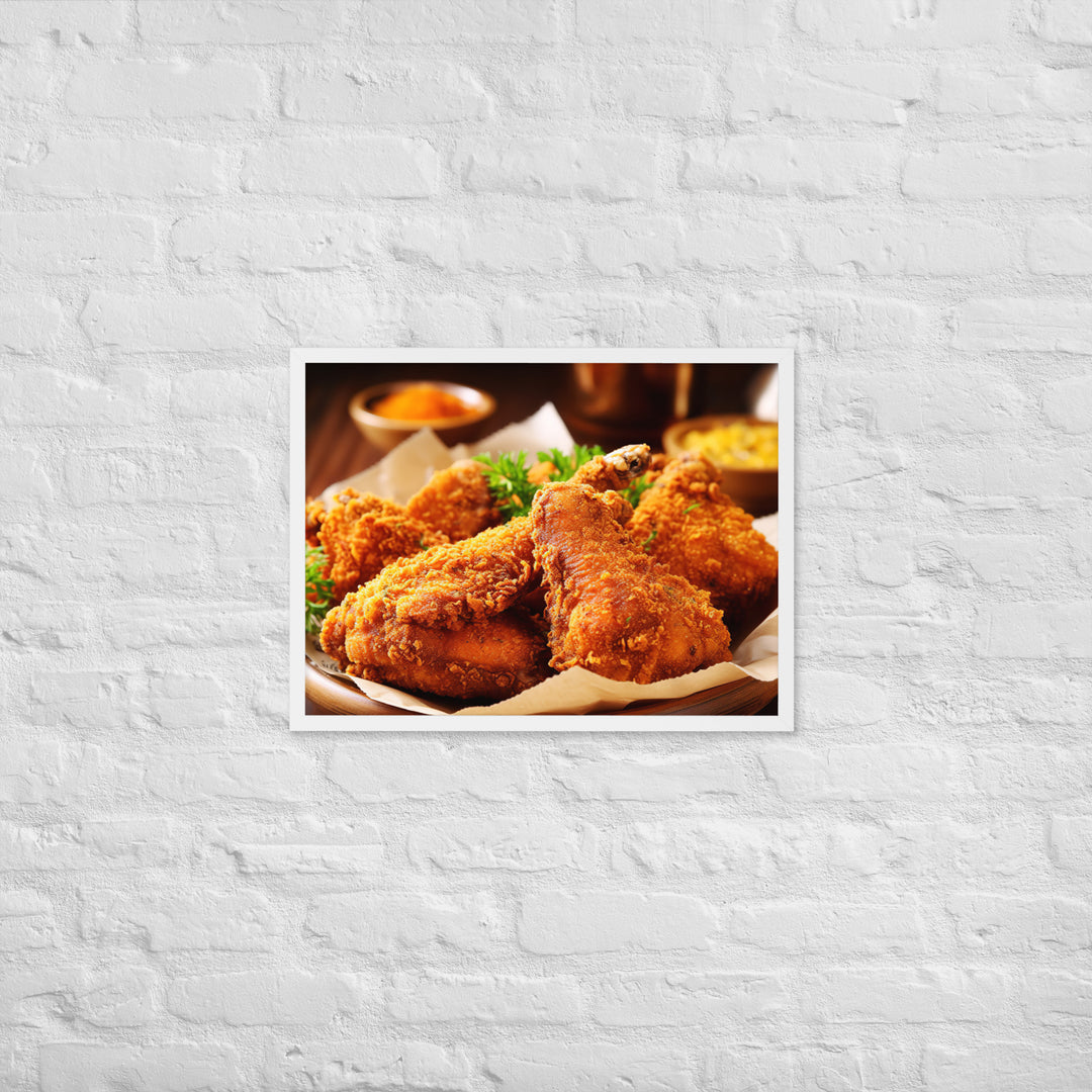 Fried Chicken Framed poster 🤤 from Yumify.AI