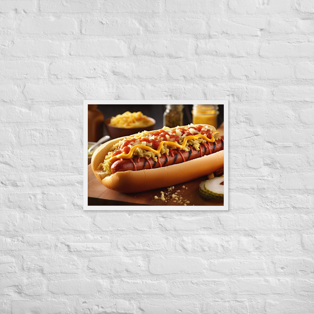 Hot Dog Framed poster 🤤 from Yumify.AI