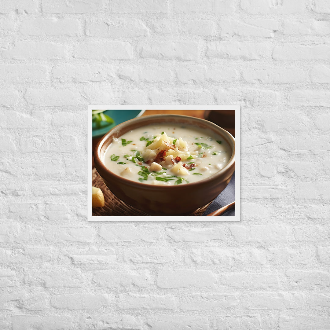 Clam Chowder Framed poster 🤤 from Yumify.AI