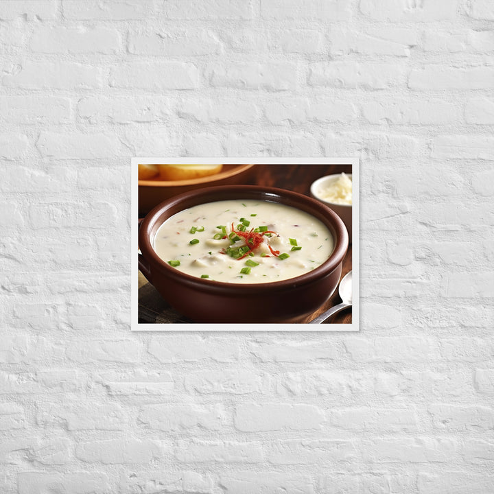 Clam Chowder Framed poster 🤤 from Yumify.AI