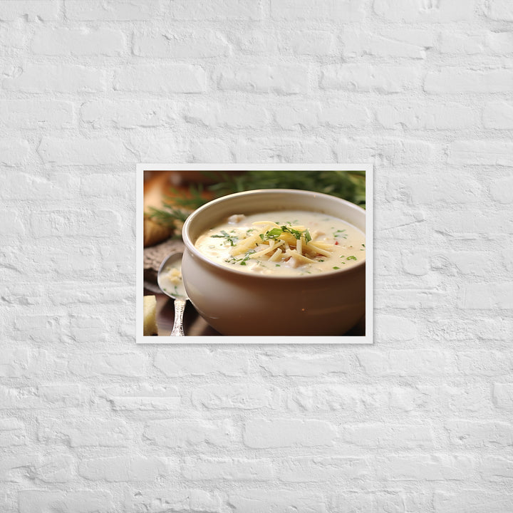 Clam Chowder Framed poster 🤤 from Yumify.AI