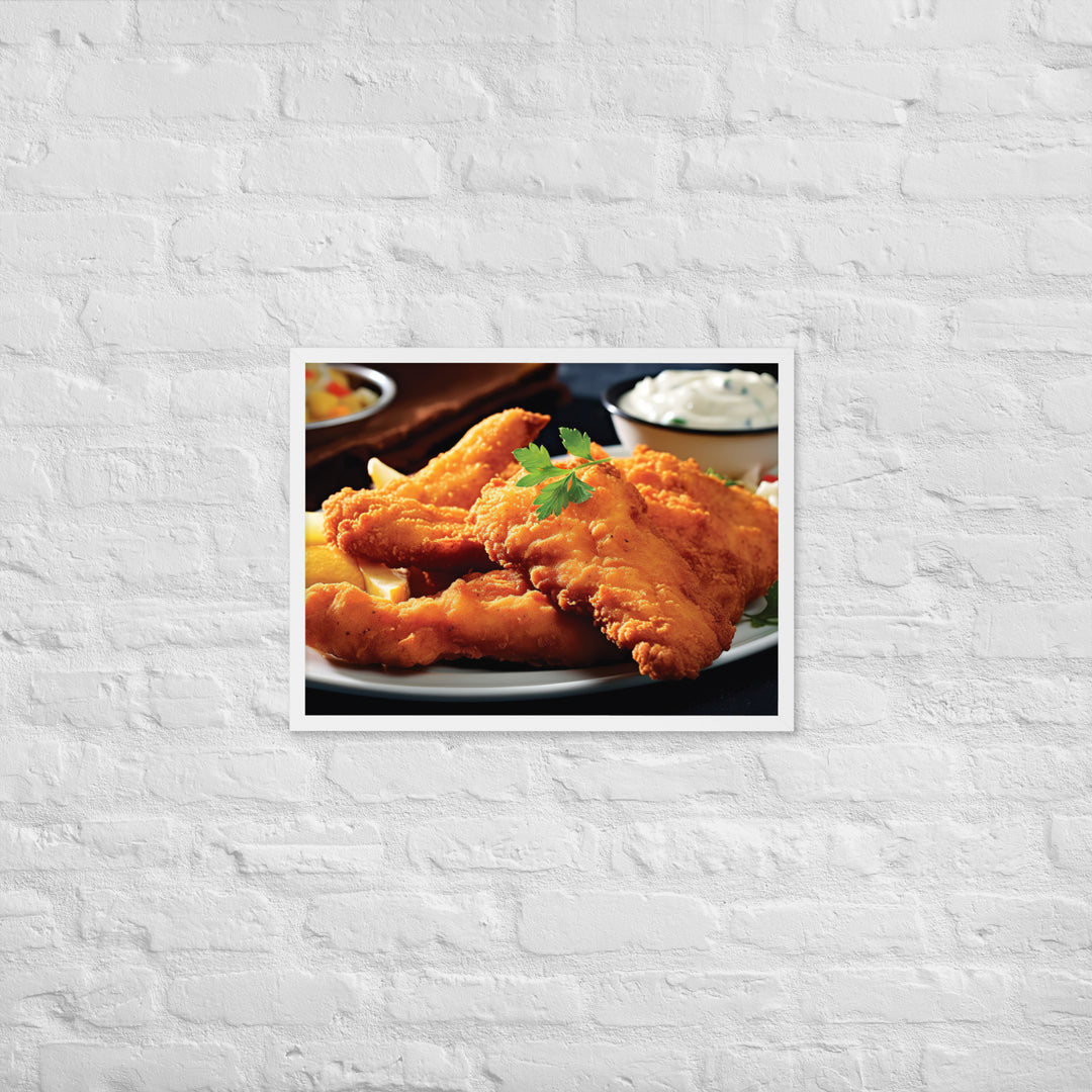 Southern Fried Catfish Framed poster 🤤 from Yumify.AI