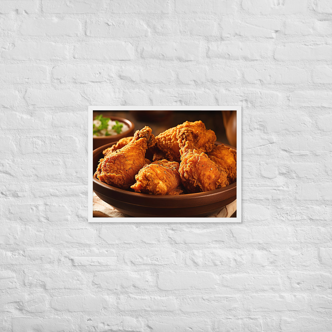 Southern Fried Chicken Framed poster 🤤 from Yumify.AI