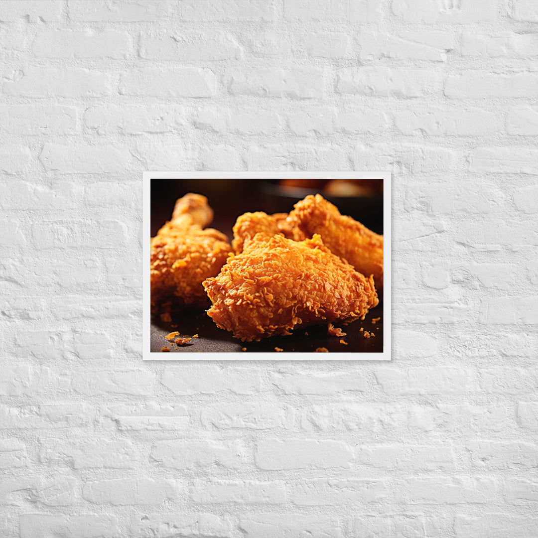 Crispy Fried Chicken Framed poster 🤤 from Yumify.AI