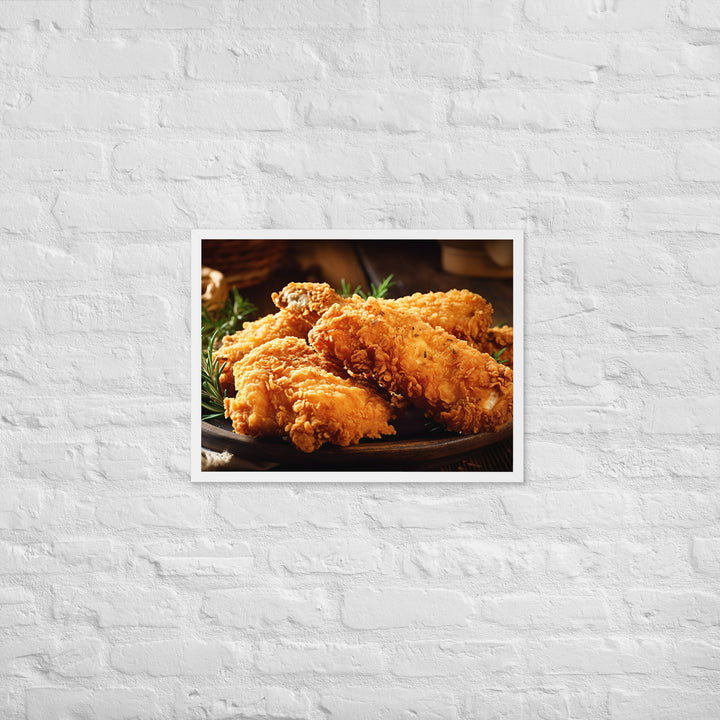 Country Fried Chicken Framed poster 🤤 from Yumify.AI