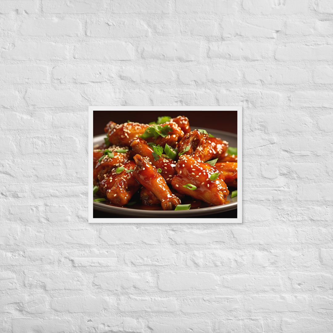 Chicken Wings Framed poster 🤤 from Yumify.AI