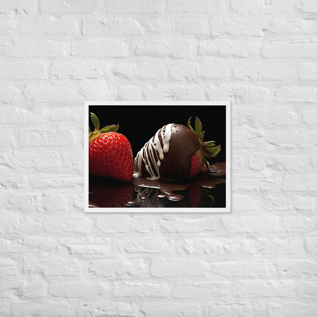 Chocolate covered Strawberries Framed poster 🤤 from Yumify.AI