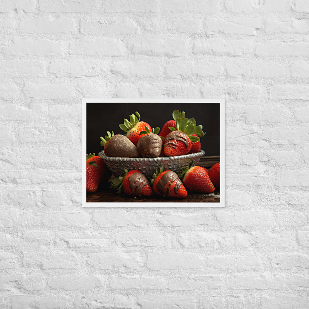 Chocolate covered Strawberries Framed poster 🤤 from Yumify.AI