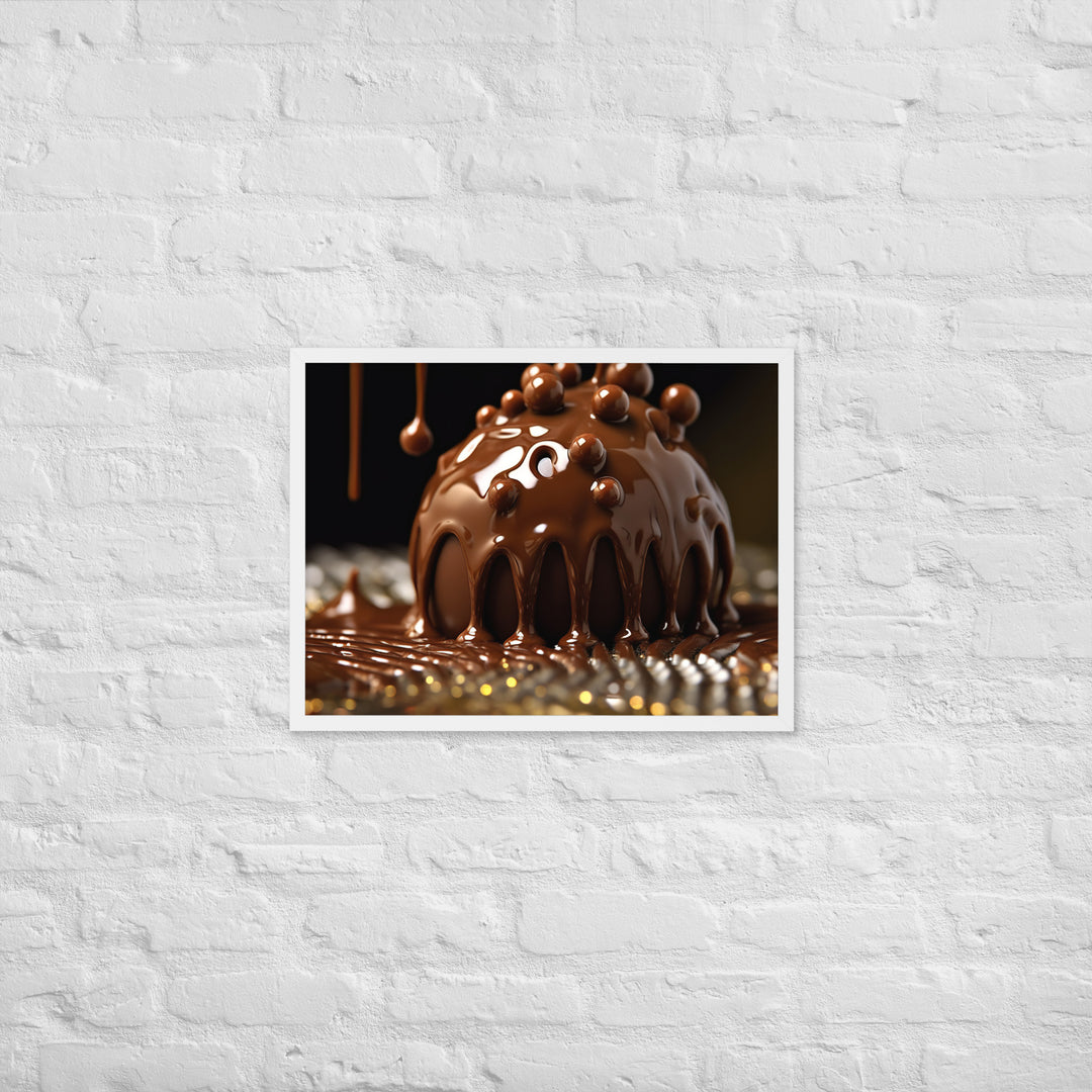 Chocolate Drizzles and Decorations Framed poster 🤤 from Yumify.AI