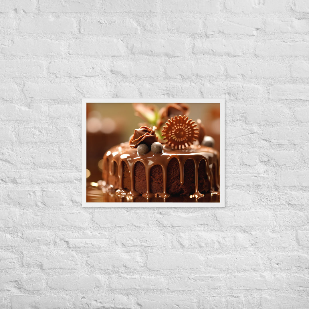 Chocolate Drizzles and Decorations Framed poster 🤤 from Yumify.AI