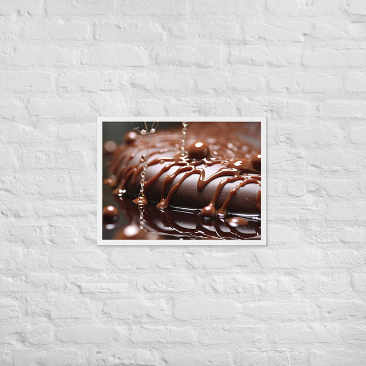 Chocolate Drizzles and Decorations Framed poster 🤤 from Yumify.AI