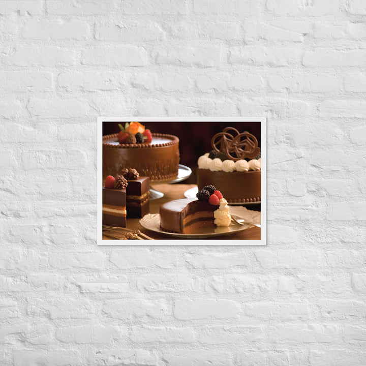 Chocolate Cakes and Desserts Framed poster 🤤 from Yumify.AI