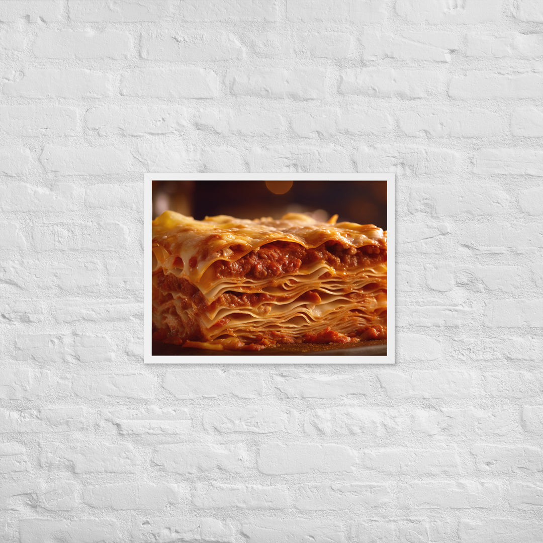 Lasagna Framed poster 🤤 from Yumify.AI