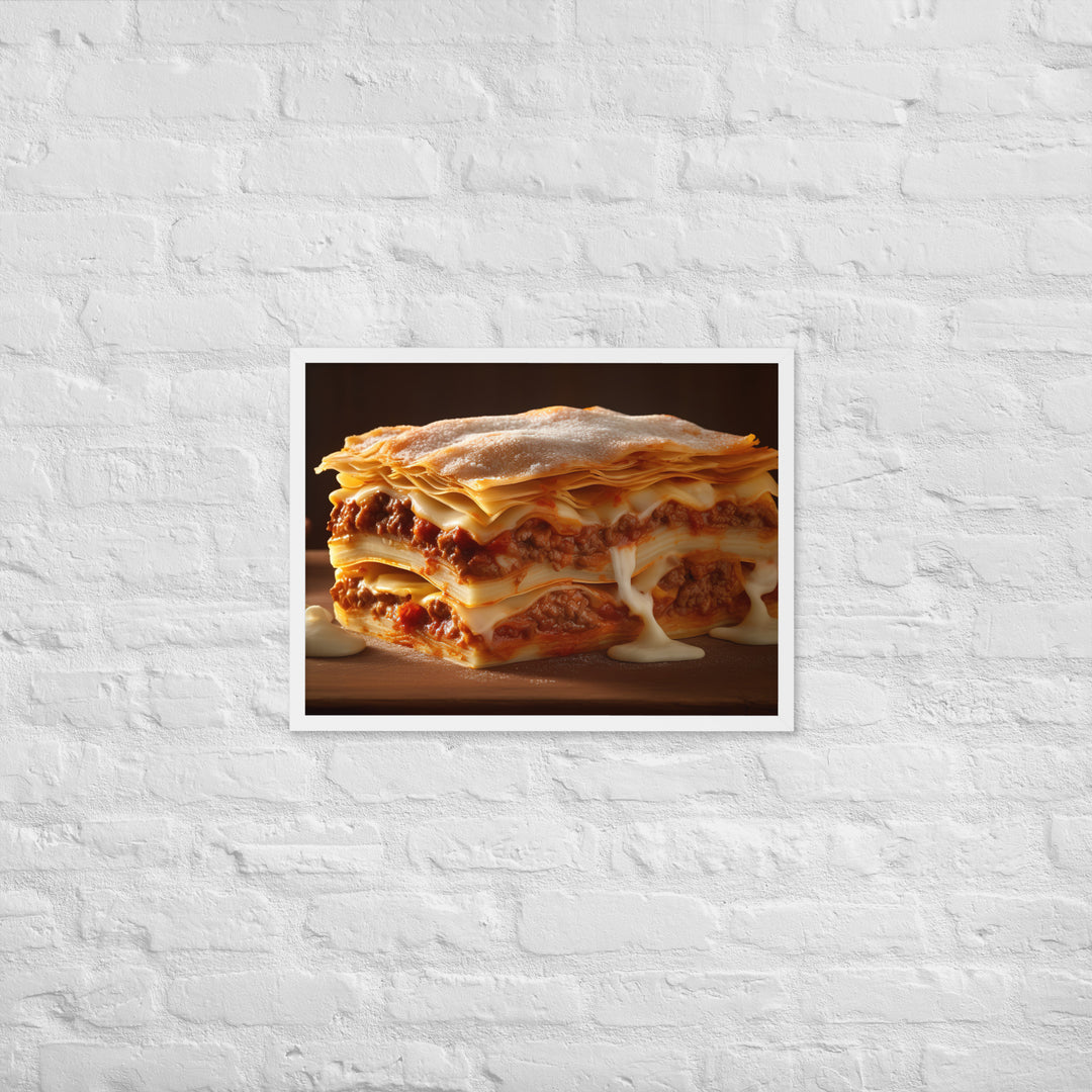 Lasagna Framed poster 🤤 from Yumify.AI