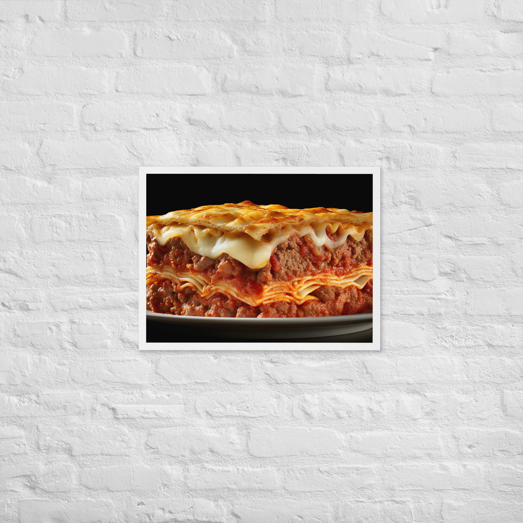 Lasagna Framed poster 🤤 from Yumify.AI