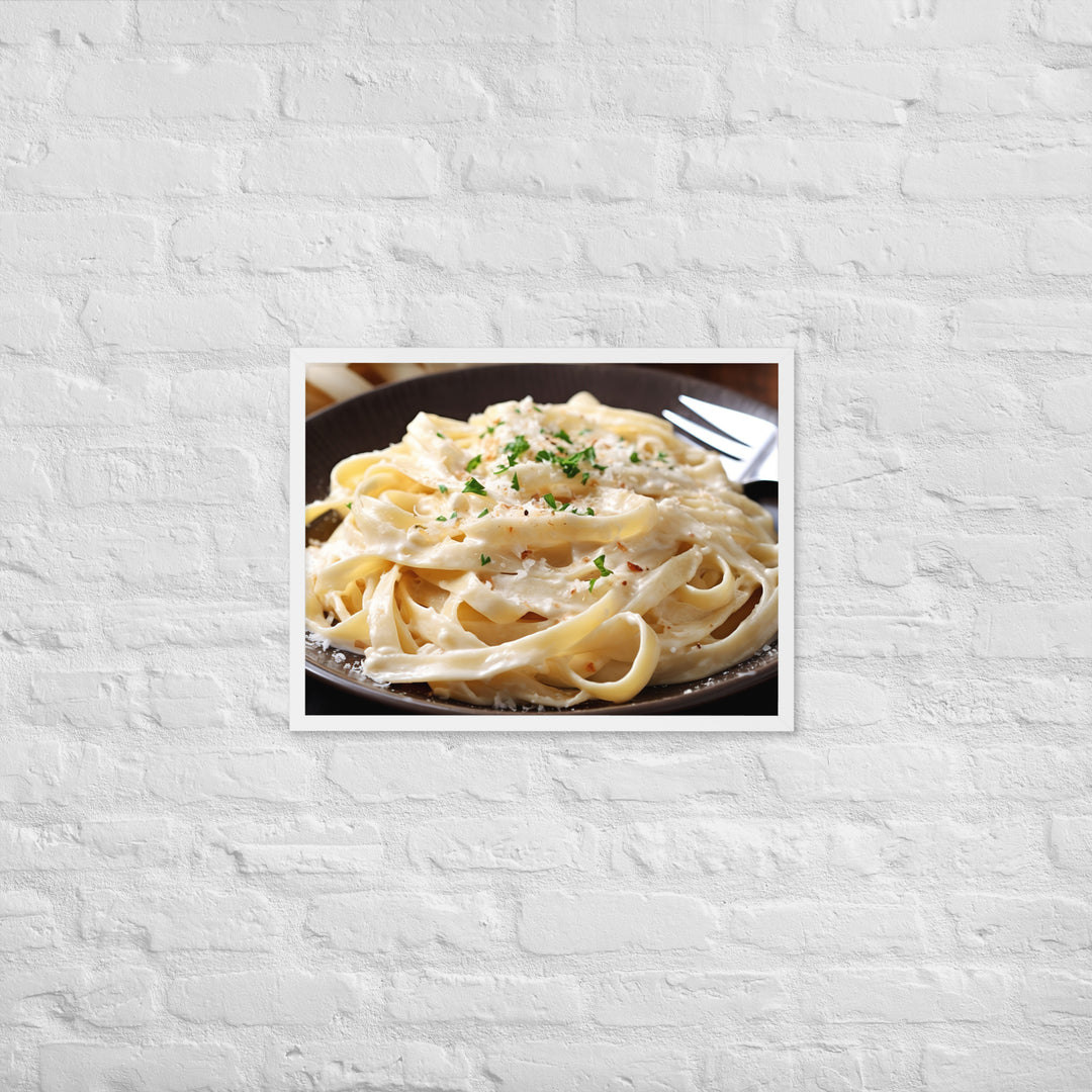 Fettuccine Alfredo Framed poster 🤤 from Yumify.AI